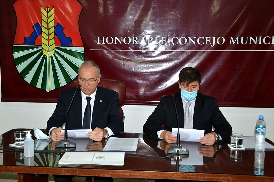 Lisandro Vaccaro y Norberto Gizzi presentes en la apertura de la sesiones ordinarias 2021