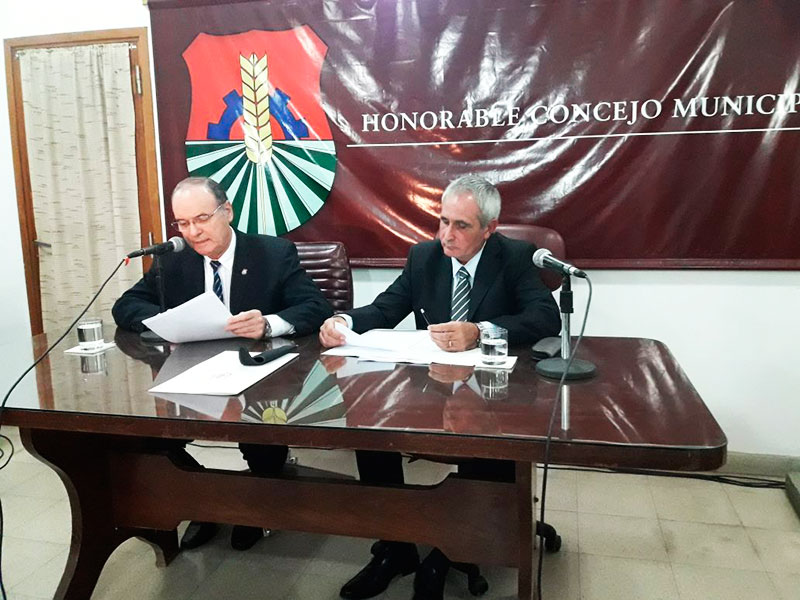 Apertura de sesiones a cargo del intendente de nuestra ciudad